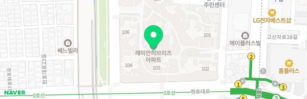 용두래미안허브리츠아파트 어린이놀이시설2(103동) 지도 이미지