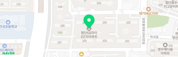 신용동_첨단자이1차아파트(103동106동사이) 지도 이미지