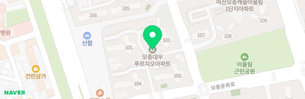 모종동대우푸르지오-102동앞 지도 이미지