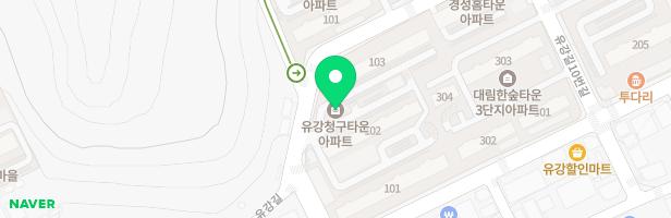 유강청구타운 101동 ~ 102동 사이 놀이터 지도 이미지