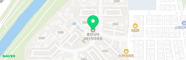 도안마을 10단지 LH아파트 1005동 뒤 1번 놀이터 지도 이미지
