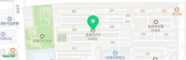 풍암중흥 1단지 아파트 101동 뒤 놀이터 지도 이미지