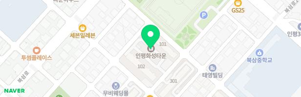북삼 인평화성타운 놀이터 지도 이미지