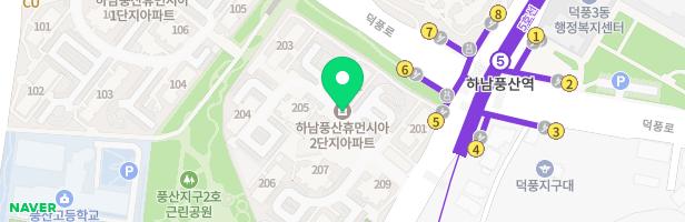 하남풍산휴먼시아 꽃뫼마을 2단지 놀이터2(206동) 지도 이미지