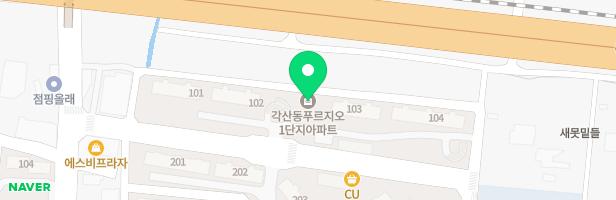 각산푸르지오 1단지 101동 앞 지도 이미지