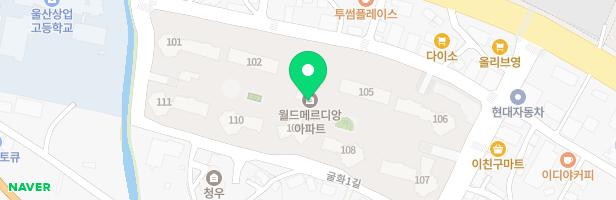 굴화강변월드메르디앙 105동 놀이터 지도 이미지