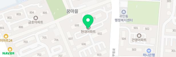 꿈마을 현대아파트 지도 이미지