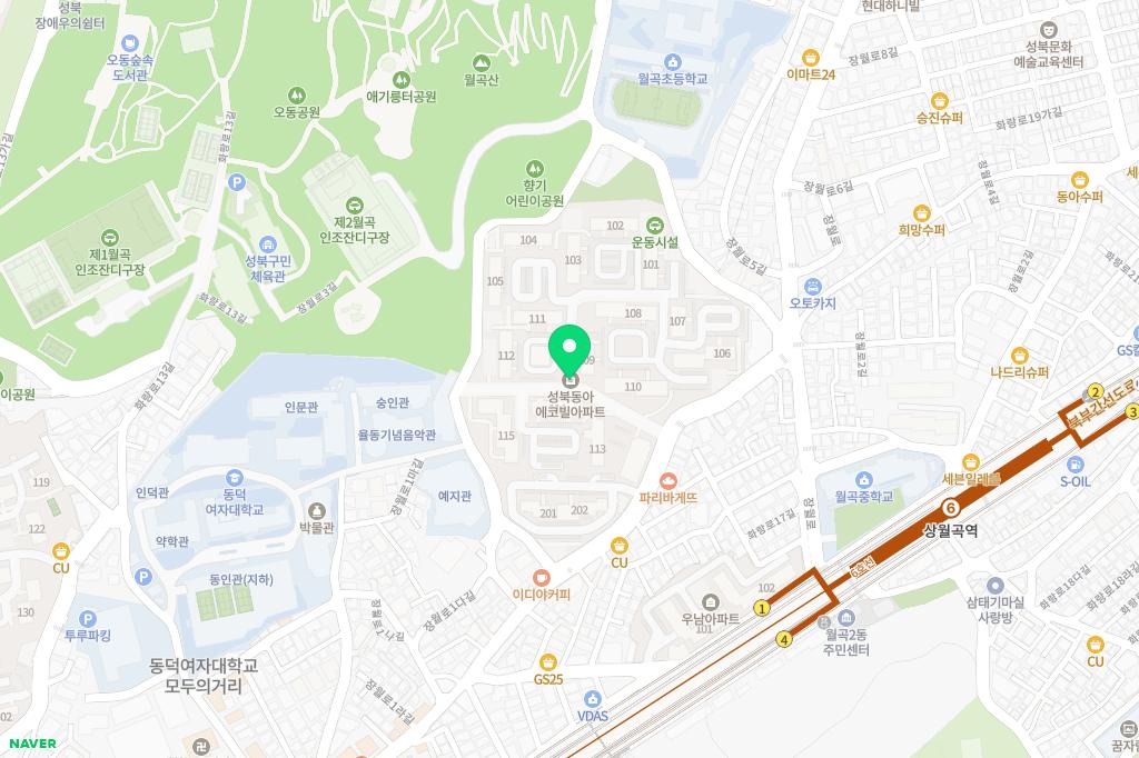 [월곡2동]동아에코빌 201동(임대동) 지도 이미지