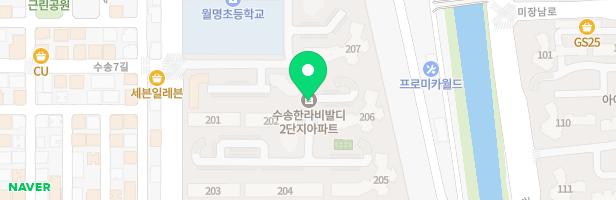 한라비발디2단지아파트 202동 204동사이 놀이터 지도 이미지