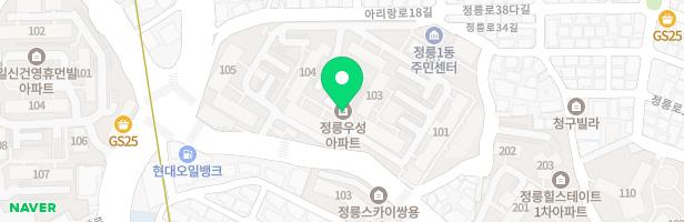 [정릉1동]정릉우성아파트 101동 지도 이미지