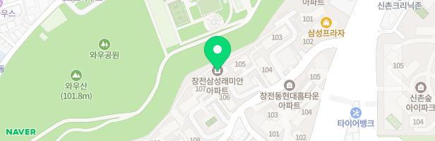 창전삼성아파트 110동 뒤 놀이시설 지도 이미지
