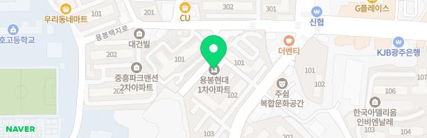 용봉현대아파트 201동옆놀이시설 지도 이미지