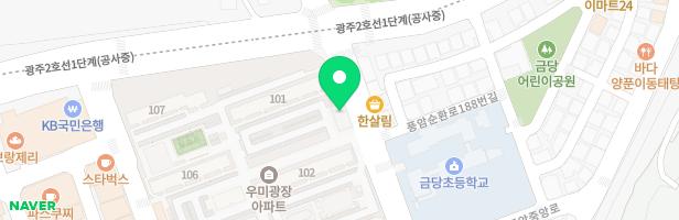풍암우미광장아파트 102동앞놀이시설 지도 이미지