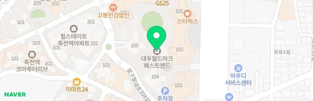 대우월드마크웨스트엔드 102동 105동 사이 놀이터1 지도 이미지