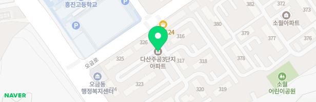 산본3단지 다산아파트 318동 어린이 놀이터 지도 이미지