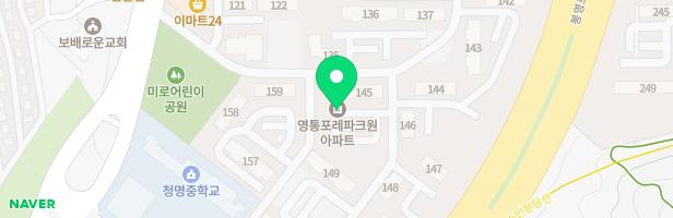 영통포레파크원아파트 149동 놀이터 지도 이미지