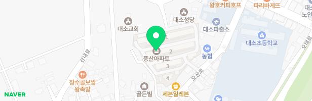 충북 음성 풍산아파트 놀이터 지도 이미지