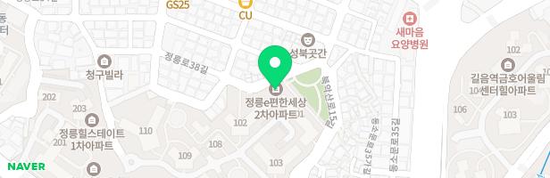 [정릉1동]정릉2차e편한세상아파트 109동 지도 이미지