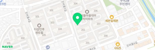 아중대우2차아파트 202동 옆 놀이터 지도 이미지