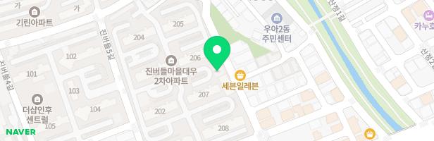 아중대우2차아파트 207동 옆 놀이터 지도 이미지