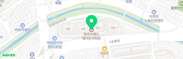 내덕이랜드해가든 104동 앞 지도 이미지