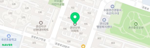 수원신우아파트 705동~707동 놀이터 지도 이미지