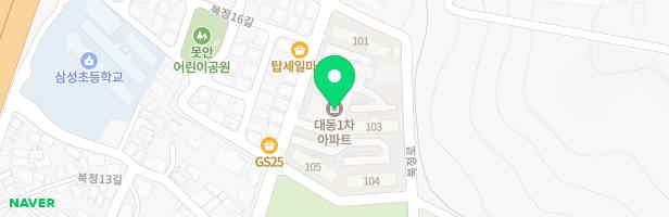 북정대동1차아파트 놀이터 지도 이미지