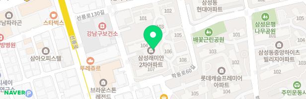 래미안삼성2차아파트 107동 앞 지도 이미지