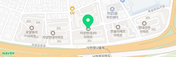 자양현대3차아파트 301동 놀이터 지도 이미지