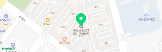 청명래미안아파트 439동 어린이놀이터 지도 이미지