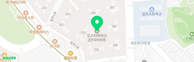오스타파라곤2단지 206동 앞 어린이놀이터2 지도 이미지