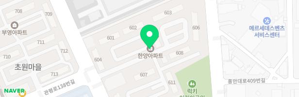 평촌 초원한양아파트 611동앞 놀이터 지도 이미지