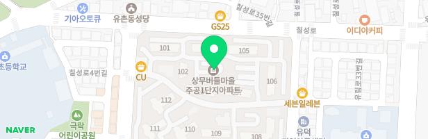 버들마을1단지 107동 앞 놀이터 지도 이미지