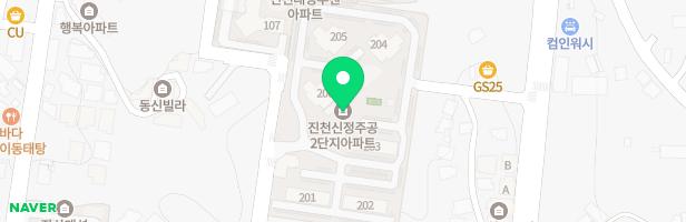 진천신정주공아파트 어린이놀이터1(206동옆) 지도 이미지
