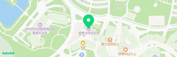 알펜시아리조트 102동 앞 놀이터 지도 이미지