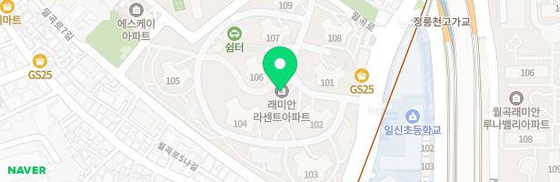 래미안라센트아파트 105동 지도 이미지