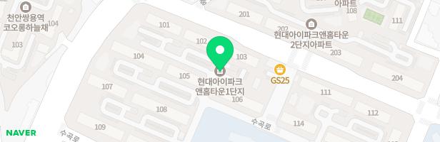 현대아이파크 홈타운 1단지 104동놀이터 지도 이미지