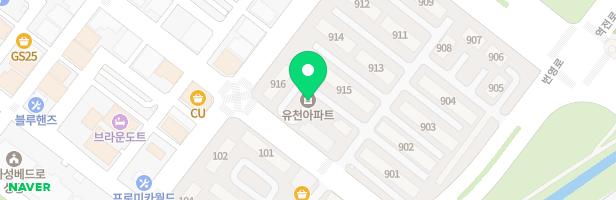 유천아파트 903동 902동 측면 놀이터 지도 이미지