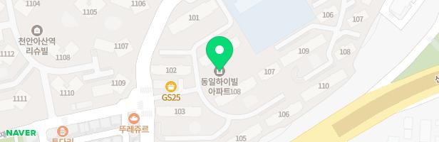 쌍용동일하이빌 108동놀이터 지도 이미지
