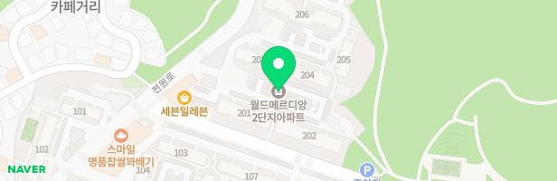 전원마을 월드2단지아파트 206동 놀이터 지도 이미지