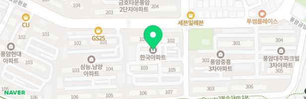 풍암동 한국아파트 놀이터 지도 이미지