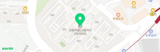 LG빌리지2차아파트 206동 앞 놀이터 지도 이미지