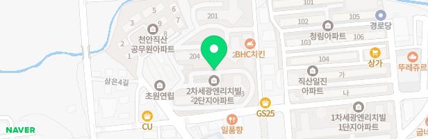 두정세광3차엔리치빌 303동 어린이놀이터 지도 이미지