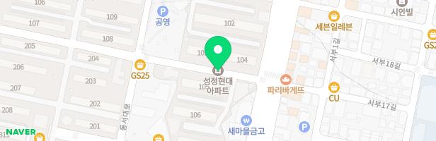 성정현대아파트 놀이시설 지도 이미지