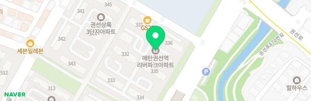 매탄권선역리버파크 관리동 어린이 놀이터 지도 이미지
