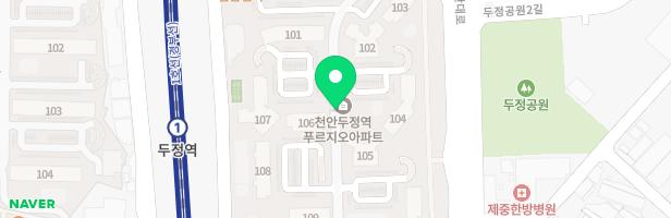 두정역푸르지오 108동 놀이터 지도 이미지