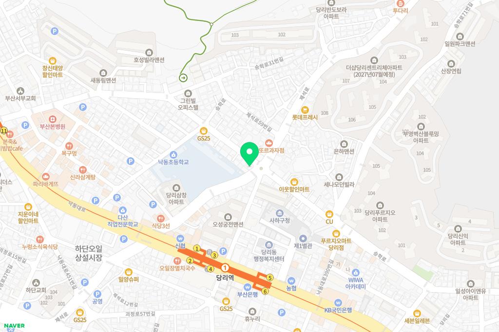 당리체육관 지도 이미지