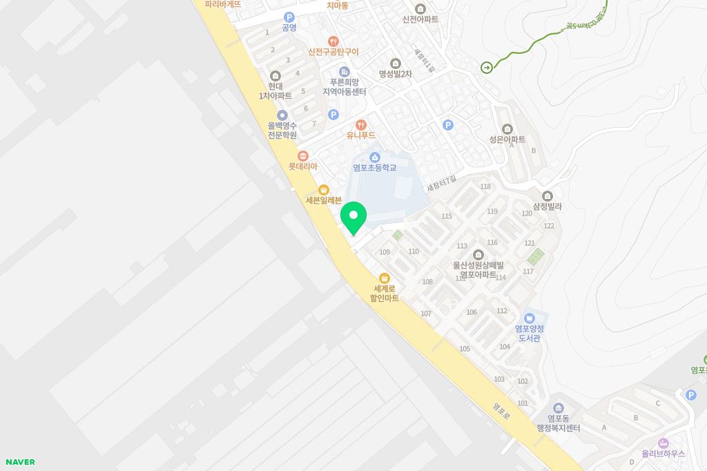 늘푸른태권도체육관 지도 이미지