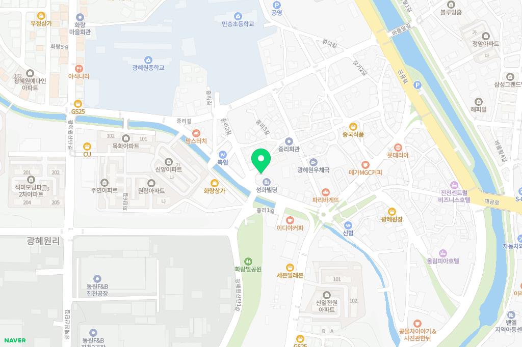 합기도대한체육관 지도 이미지