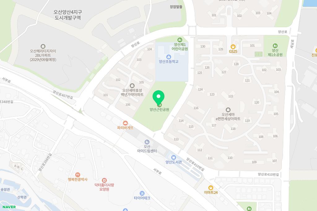 양산 제1근린공원 놀이터 지도 이미지